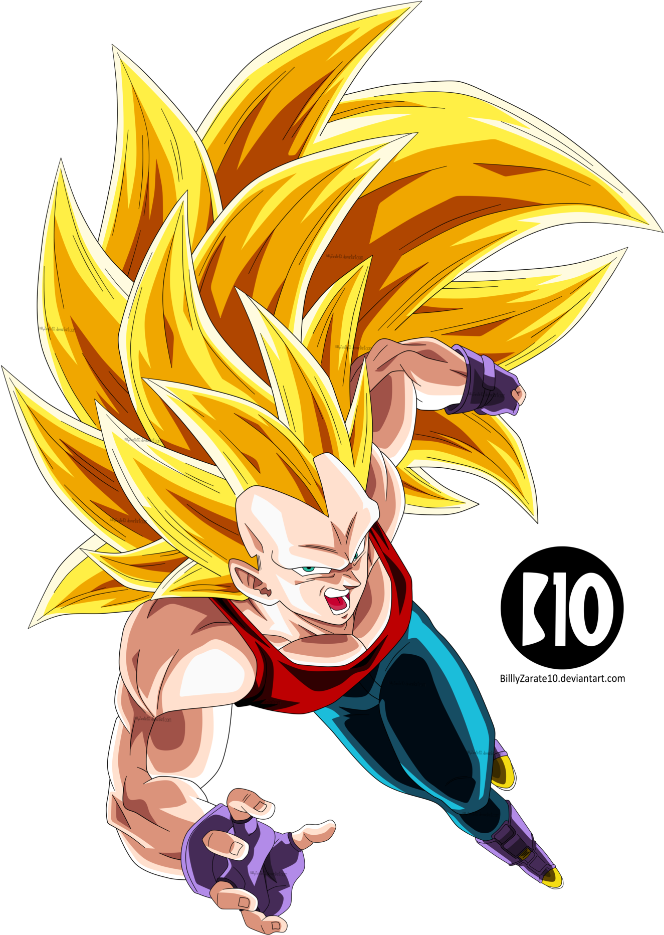 Vegeta Ssj3 Dbgt Dokkan Battle Render By Billyzar - Ssj3 Vegeta Gt Dokkan (1600x1917)