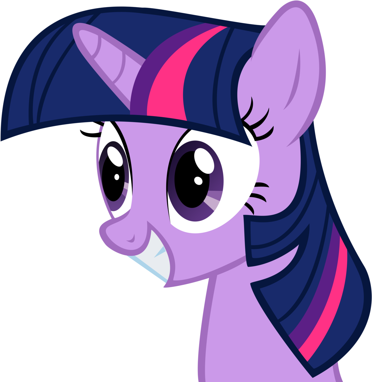 Twilight Sparkle Looking Particularly T - My Little Pony Twilight Sparkle Head (1280x1240)
