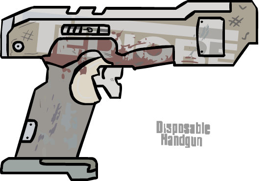 Disposable Handgun By Tediore By Alozec - Gun Barrel (551x370)
