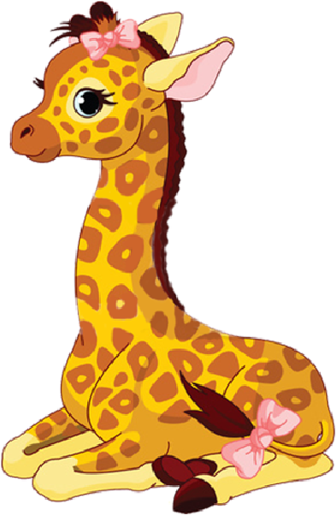 Tent Clip Art - Girl Giraffe Cartoon (600x600)