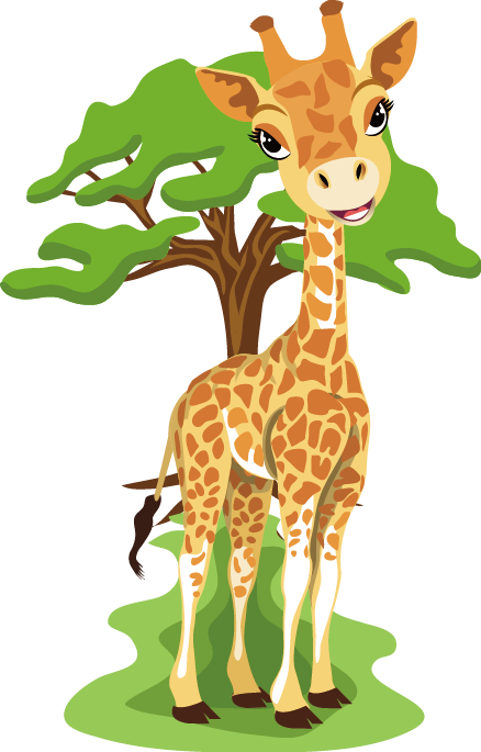 Baby Giraffes West African Giraffe Free Content Clip - Baby Giraffes West African Giraffe Free Content Clip (438x685)