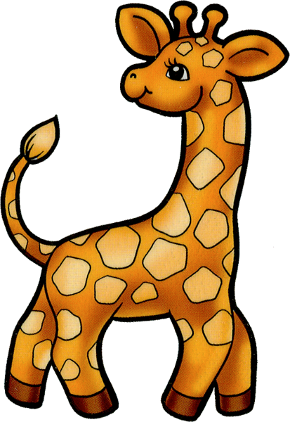 Baby Giraffe Cartoon Animal Clip Art Images Are Free - Imágenes De Jirafas (413x600)