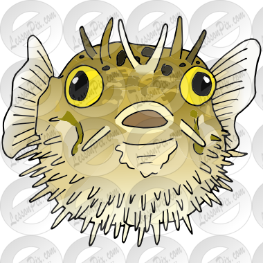 Pufferfish Picture - Cartoon (380x380)