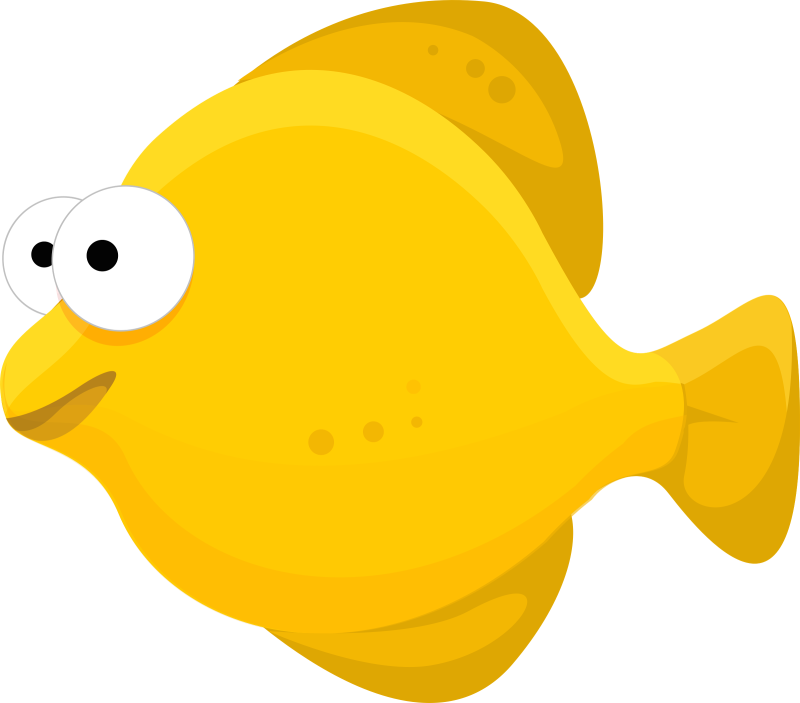 Puffer Fish Clip Art - Yellow Fish Cartoon (800x703)