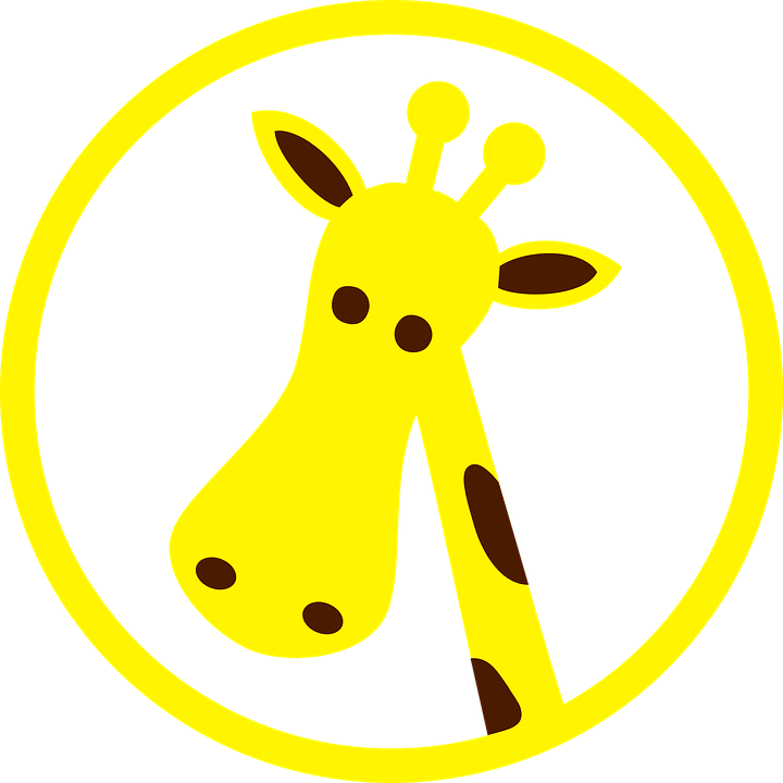 Cartoon Giraffe Face - Girafe Logo (720x720)