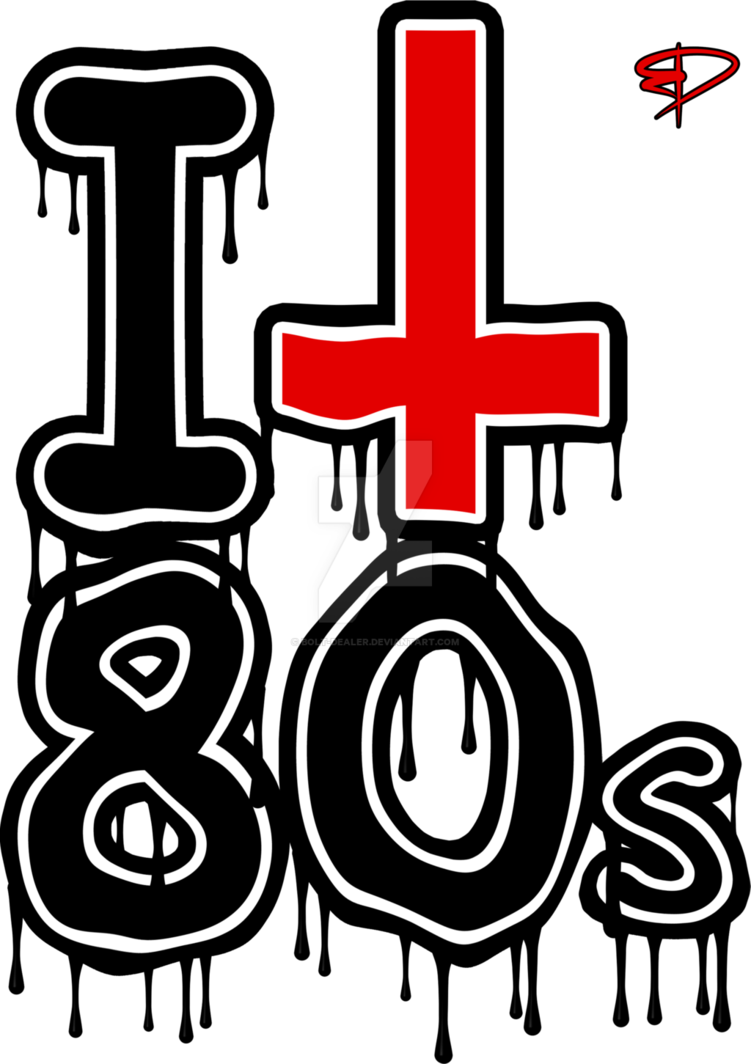 I Love 80s Drip By Bolt-dealer - Cross (751x1064)
