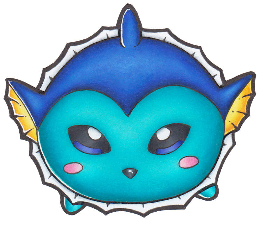 Pokemon Chibi Vaporeon Tsum Tsum By Heatbish On Deviantart - Tsum Tsum Drawings Pokemon (887x765)