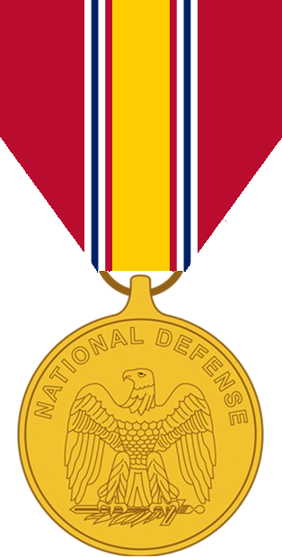 The Obverse View Of The Medal Shows The American Bald - National Defense Service Medal Png (330x653)