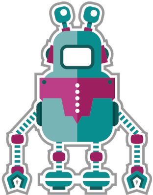 Cute Robots - Clip Art (324x399)