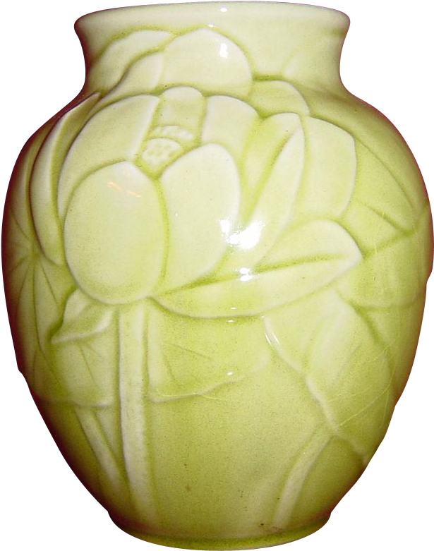 Rookwood Light Green Water Lily And Lily Pad Vase 6833 - Vase (780x780)