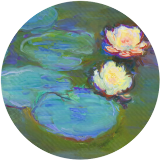 Monet Water Lilies Round Mousepad - Pablo Picasso Famous Paintings (500x500)