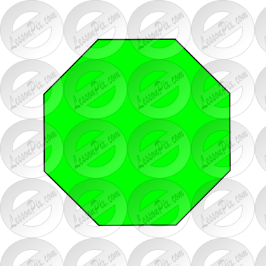 Octigon Clipart Green - Circle (380x380)