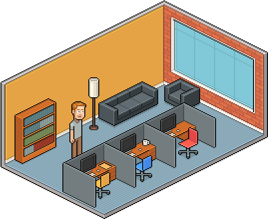 Isometric Pixel Art Might Not Be Easily Scalable But - Isometric Pixel Art Room (700x500)