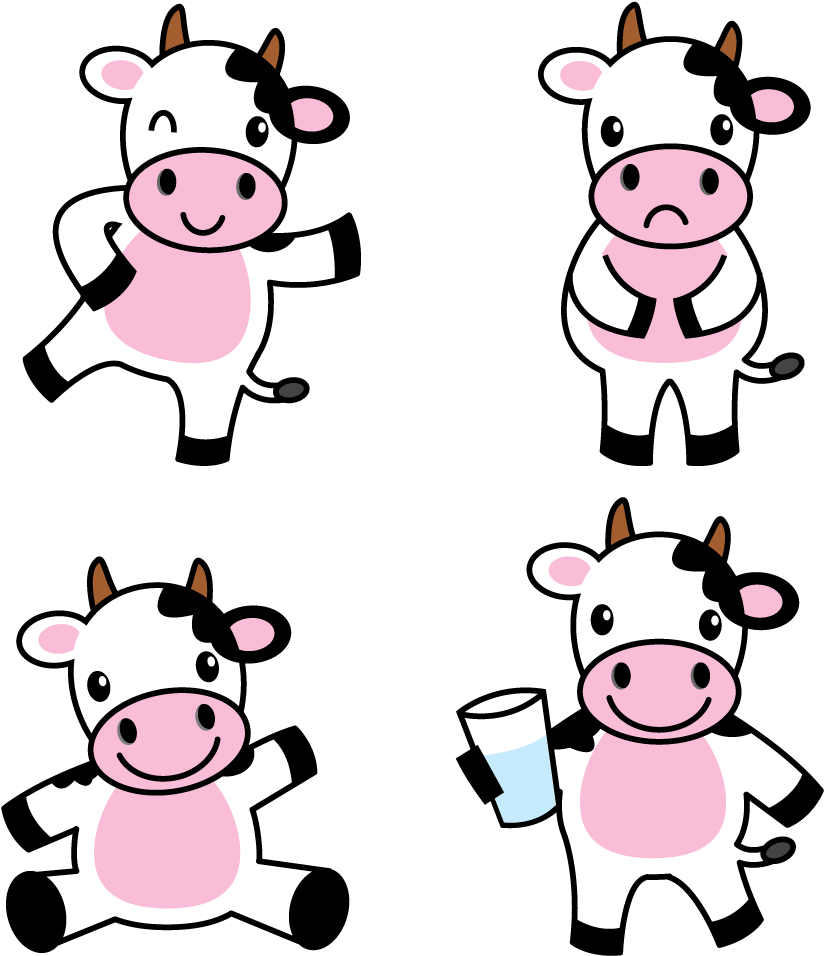 Holstein Friesian Cattle Cartoon Drawing Illustration - Cow Cartoon Drawing (999x999)