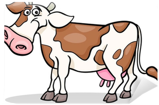 Cow Farm Animal Cartoon Illustration Wall Mural • Pixers® - Animal De La Granja Animado (400x400)
