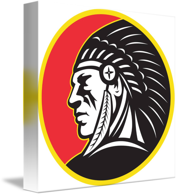 Native American Indian Chief Side Shower Curtain (589x650)