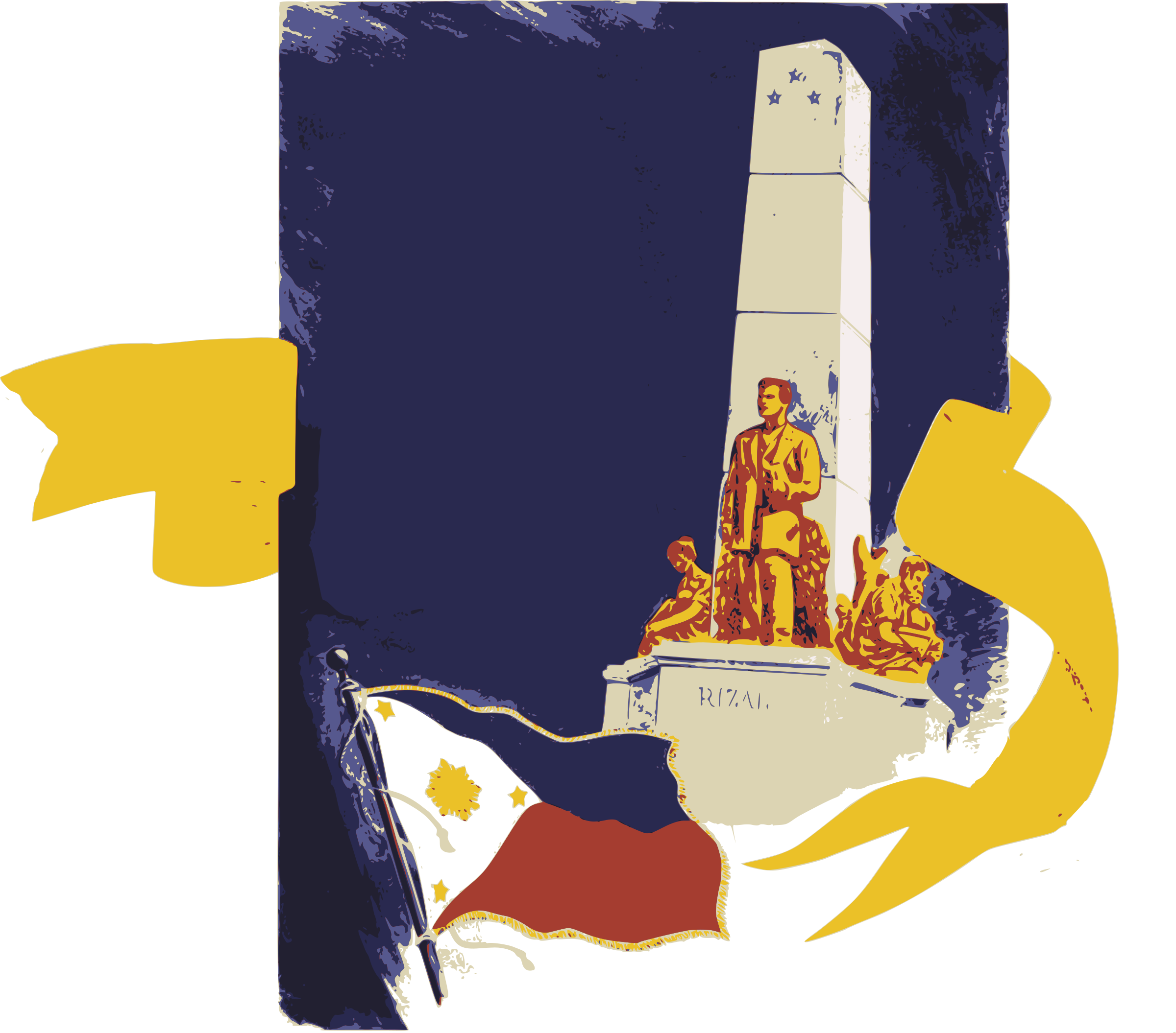 Shrine Clipart Rizal - Jose Rizal Monument Vector (2400x2110)