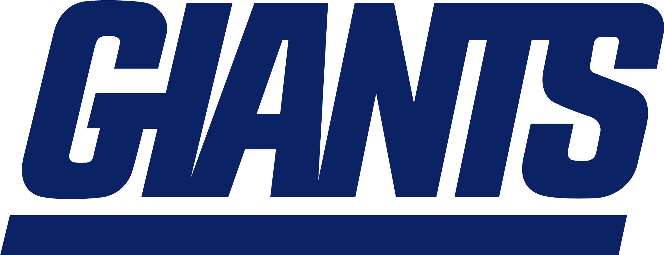 New York Giants Logo Font - New York Giants Logo (2400x1100)