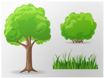 Tree, Bush, Grass - Cartoon Bushes (400x400)
