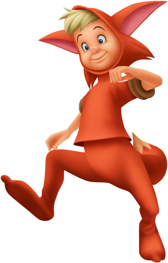 Red Rabbit And Peter Pan Png Transparent Images Png - Peter Pan Kingdom Hearts (400x539)