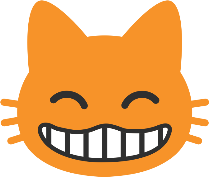 This Text Was Added Here Automatically, To Create Vertical - Grinning Cat Face With Smiling Eyes (680x680)
