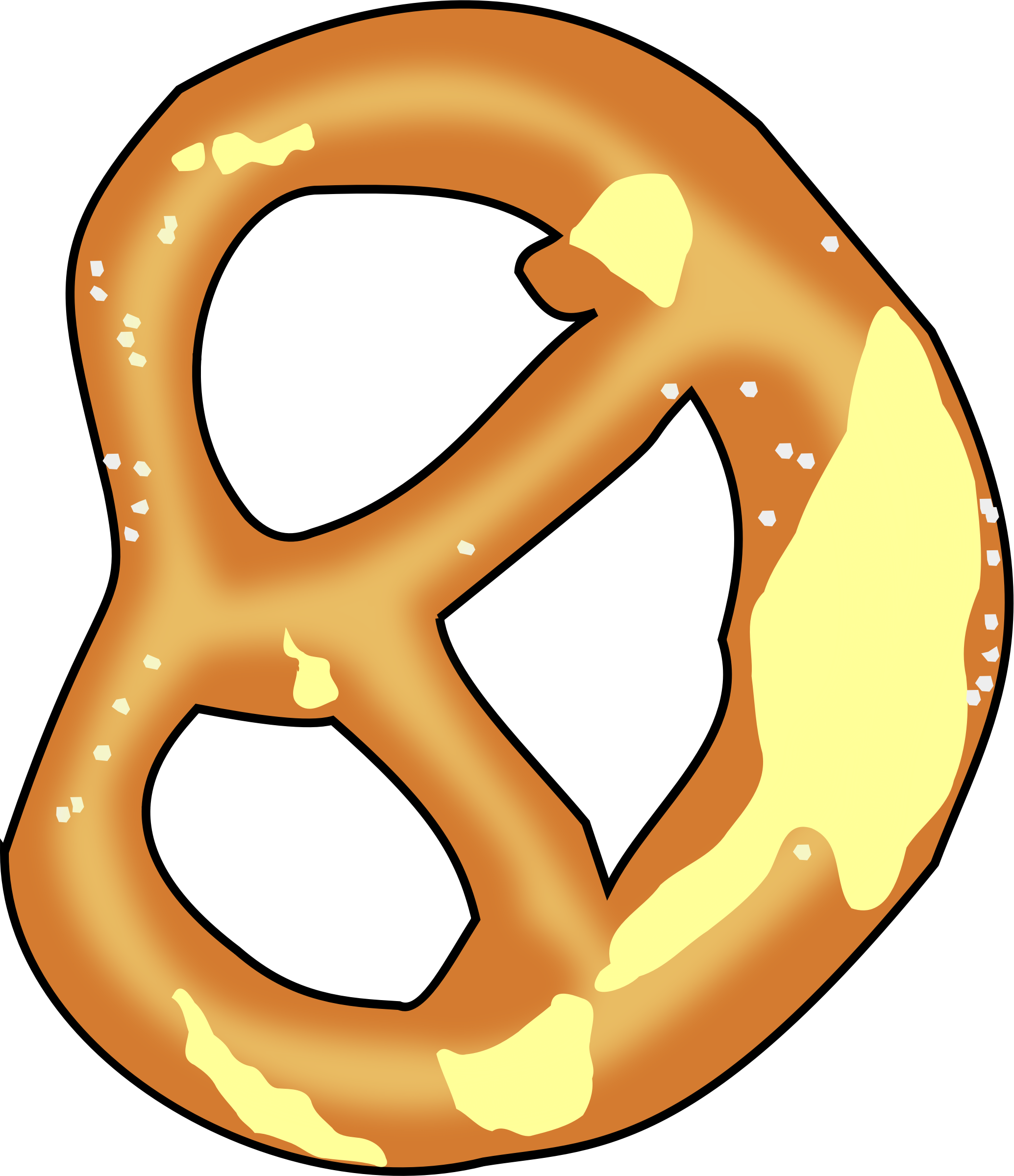 Log In Sign Up Upload Clipart - Pretzel Vector Png (2069x2400)