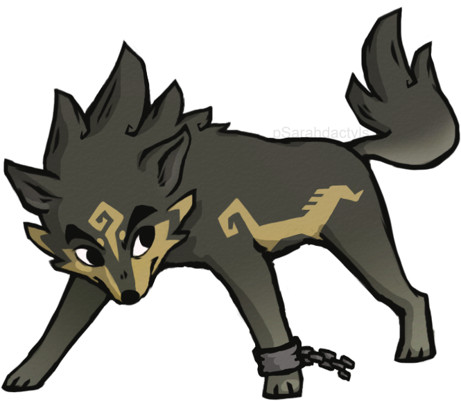 Drawn Toon Wolf - Wind Waker Wolf Link (708x595)