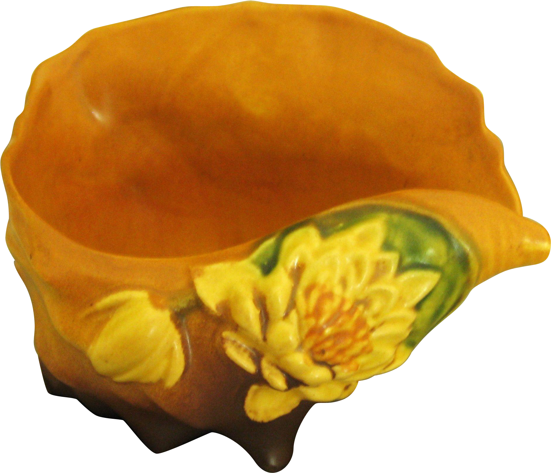 Roseville Water Lily Conch Shell Planter- 1940's - Bangle (1870x1870)