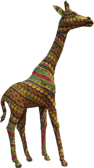 Handmade Fabric / Textile Colorful Giraffe Figurine - Handicraft (800x600)