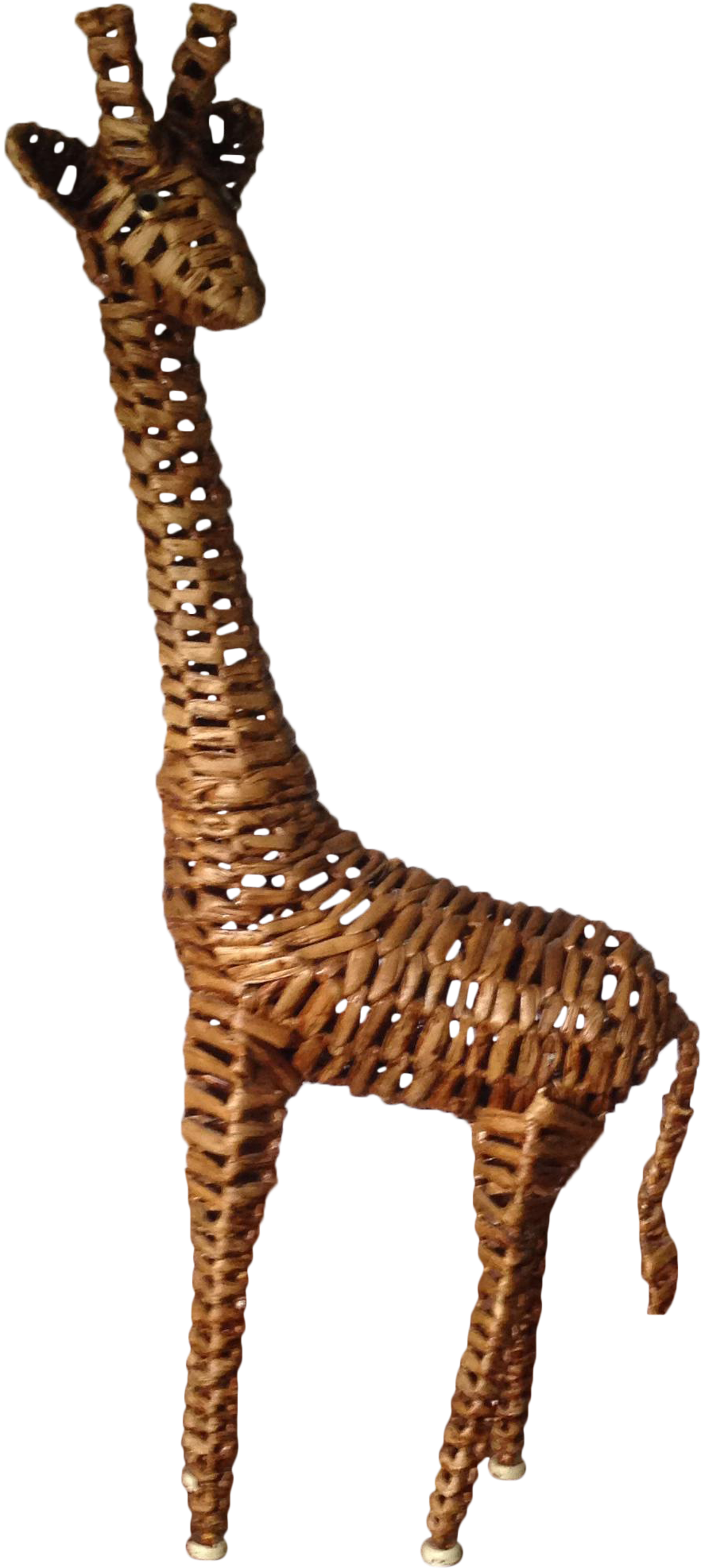 Large Vintage Wicker/rattan Giraffe On Chairish - Giraffe (979x2192)