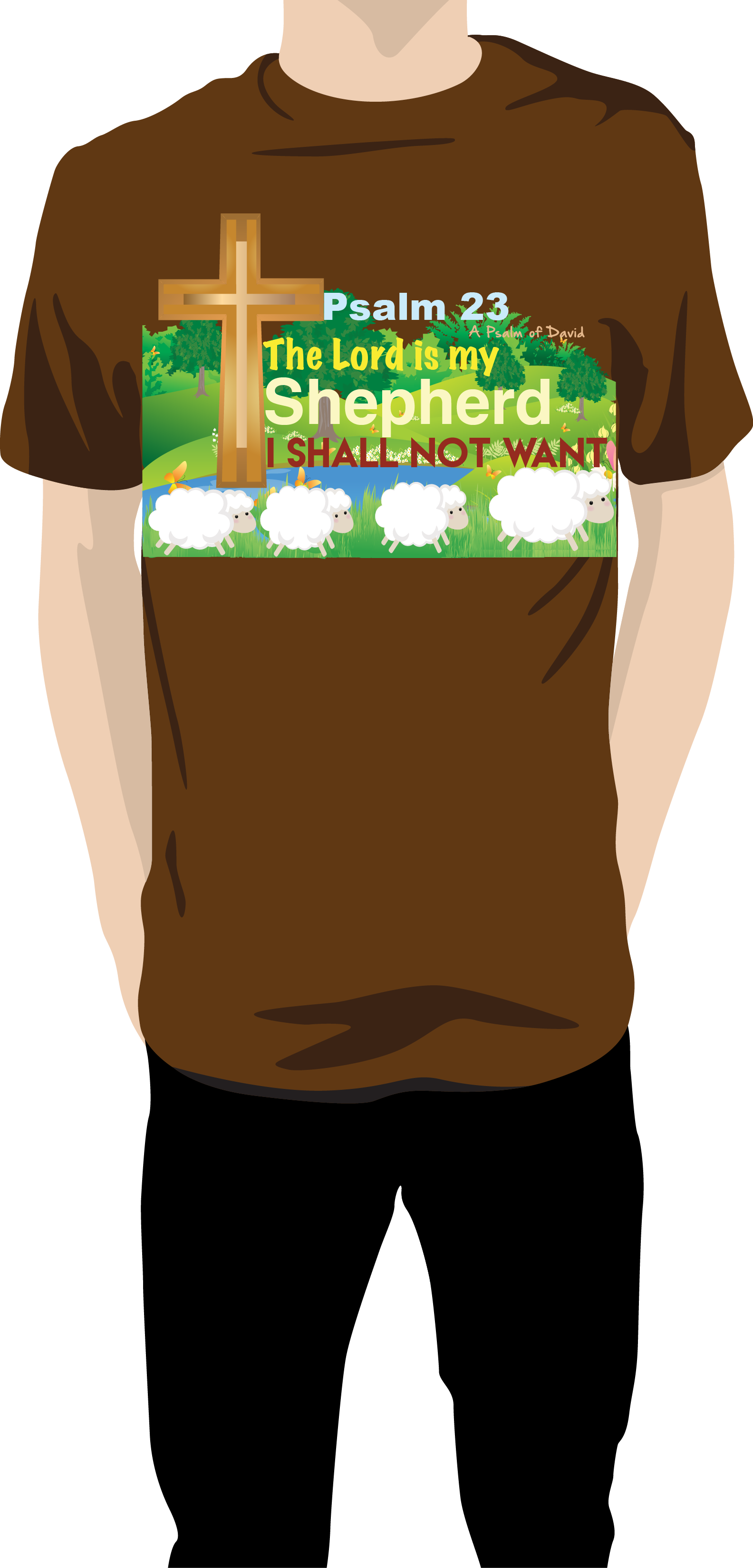 T-shirt Of Psalm - Camisas Vetorizadas (1584x3299)