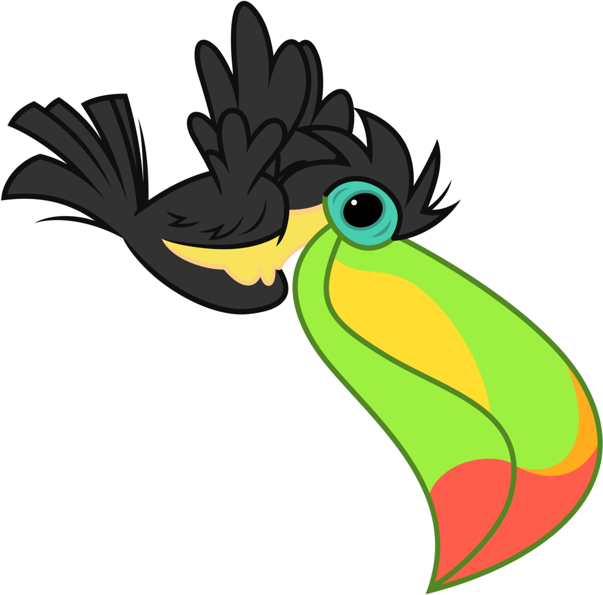 Le Toucan Will Arrive Shortly By Reginault - My Little Pony Toucan (1280x1280)