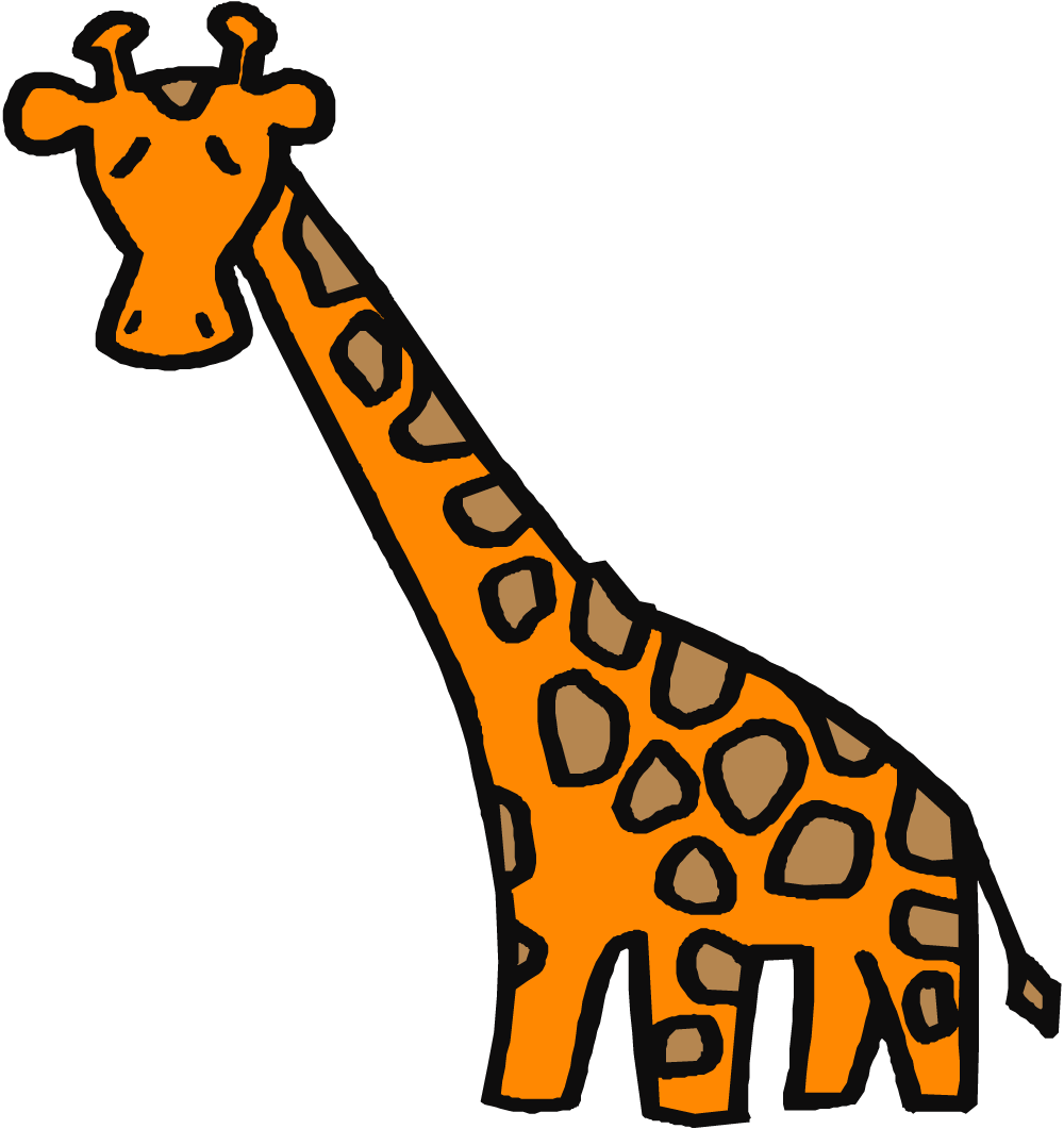 Giraffe Cartoon Clip Art - Giraffe Cartoon Clip Art (1000x1061)