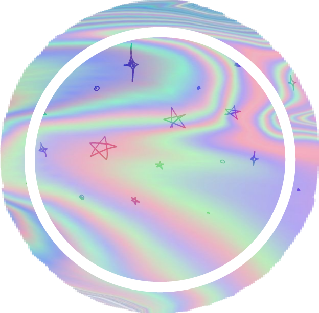 Tumblr Holo Round Icon Icons Pink White Unicorn Marble - Circle (624x613)