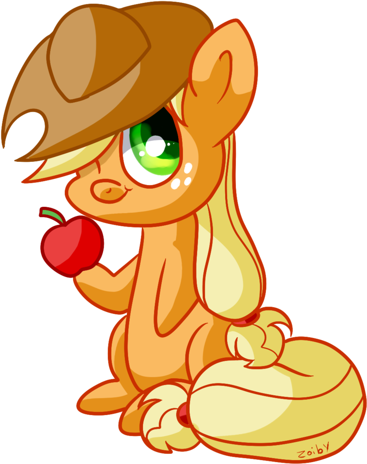 Applejack Derp By Zoiby - Cartoon (816x979)