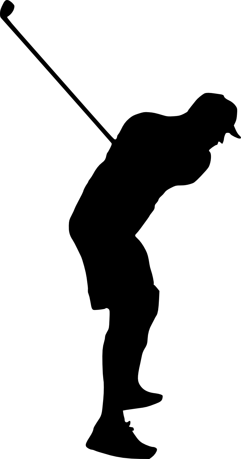 Free Download - Silhouette Golf Transpatent (818x1555)