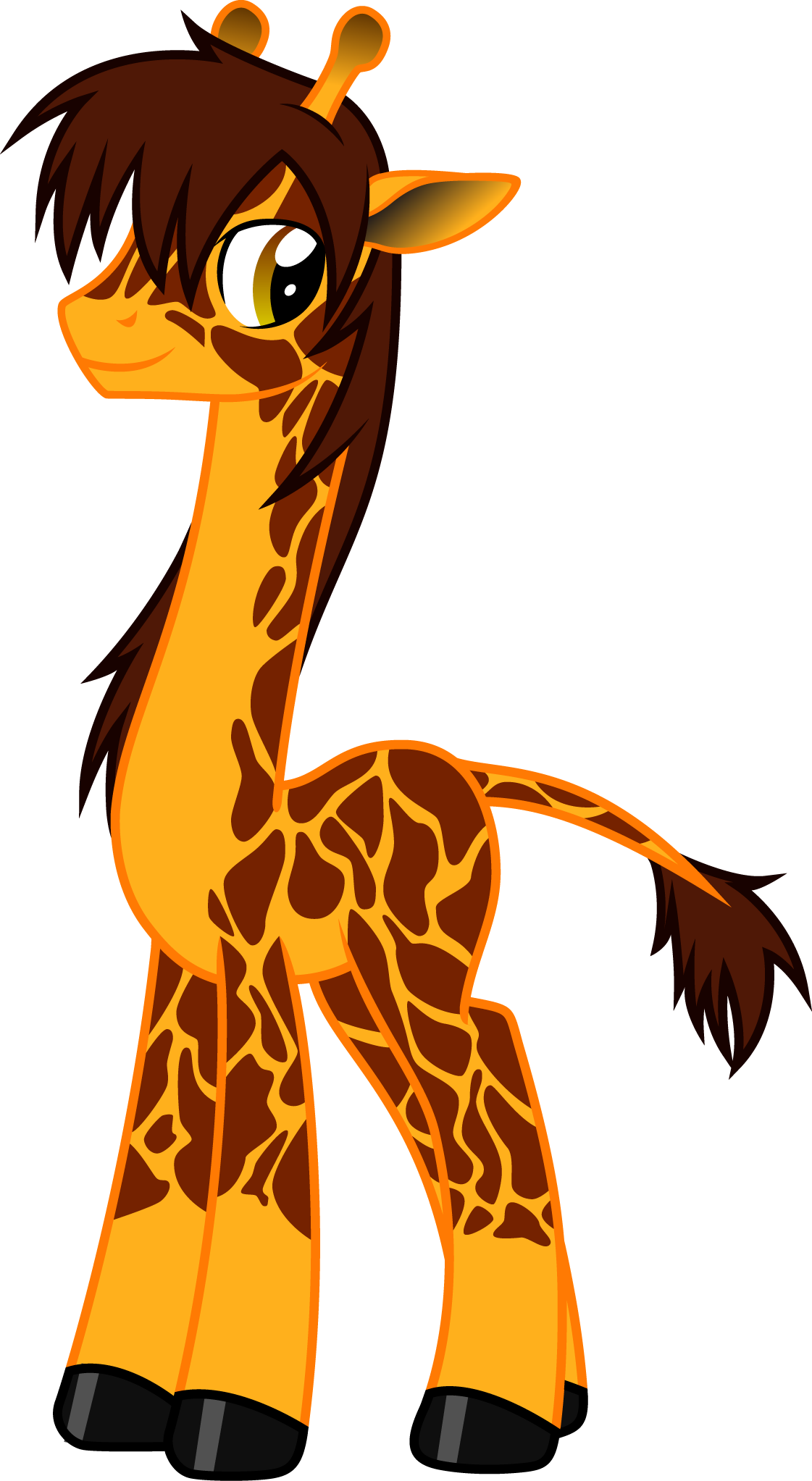 Checker-pony, Chou, Giraffe, Oc, Oc Only, Safe, Solo - My Little Pony Giraffe (1121x2045)