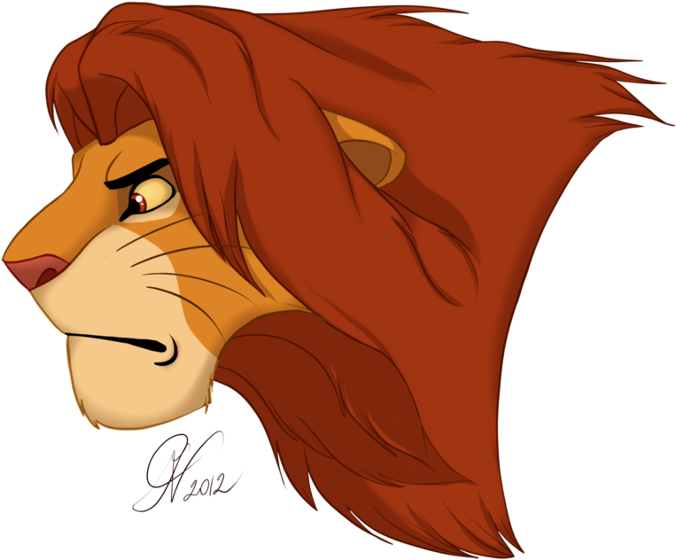 Lion King Love Simba And Nala Download - Adult Simba Side View (955x836)