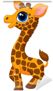 Cute Baby Giraffe Cartoon (400x400)