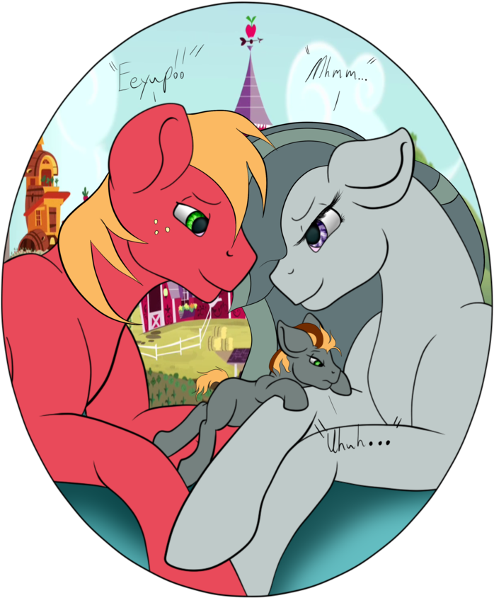Nightmarederpy, Big Macintosh, Earth Pony, Male, Marblemac, - Cartoon (1024x1024)