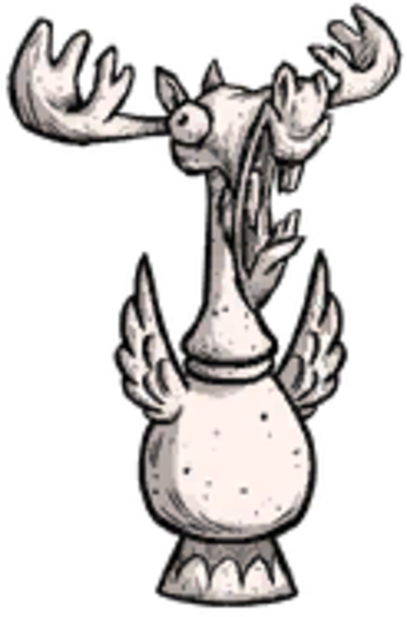 Statue Moosegoose Marble - Chess (372x564)