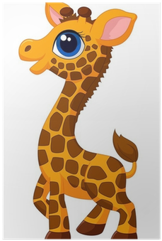 Cute Baby Giraffe Cartoon (400x400)