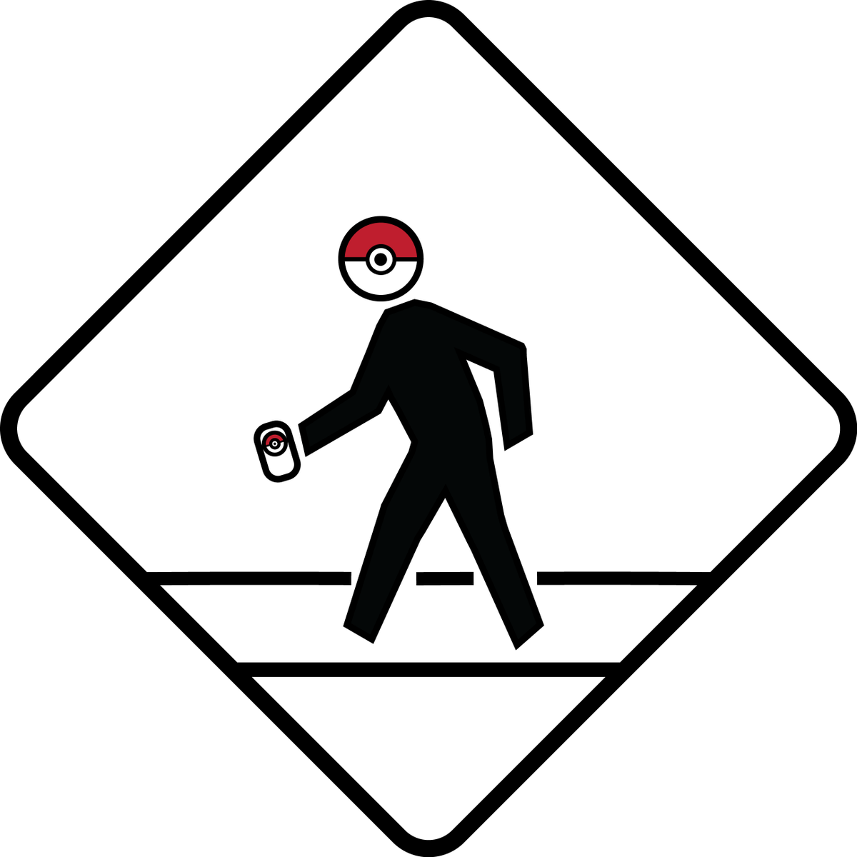 Made This For All The Pokemon Go Players Out There - Pedestrian Crossing Sign (1200x1200)