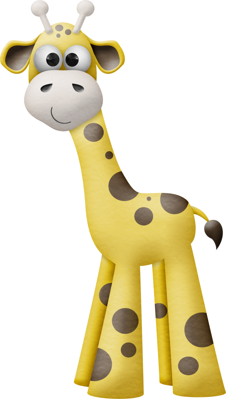 Giraffe - Yellwo And Gray Baby Giraffe Clipart (725x1280)