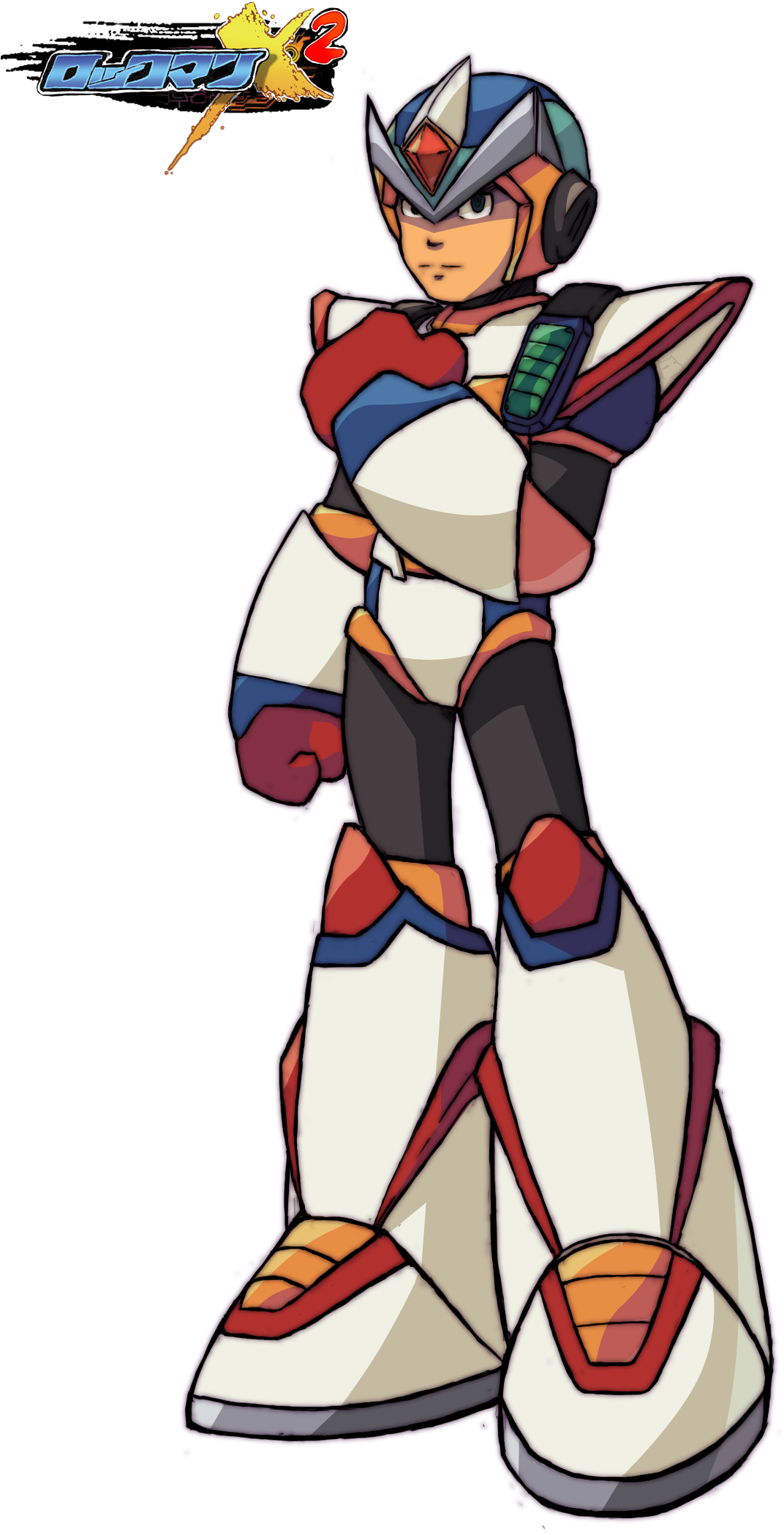 Second Armor By Rockman-forte - Megaman X Second Armor (1350x2305)