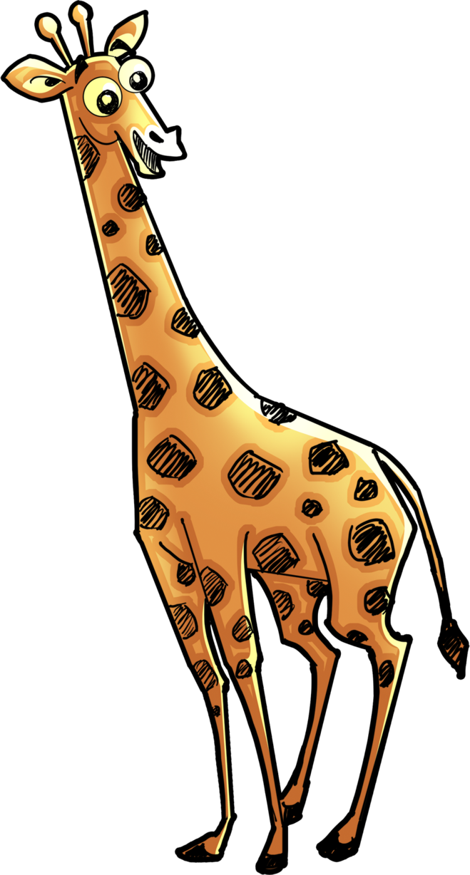 Running Giraffe Stock Illustrations 158 Running Giraffe - Giraffe Animation Png (659x1228)