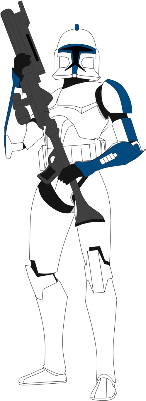 501st Clone Trooper Phase 1 Armor By Fbombheart - Drawing Clone Trooper Phase 1 (565x1413)