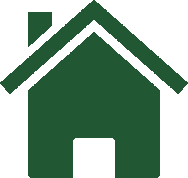 About - Dark Green House Clipart (600x568)