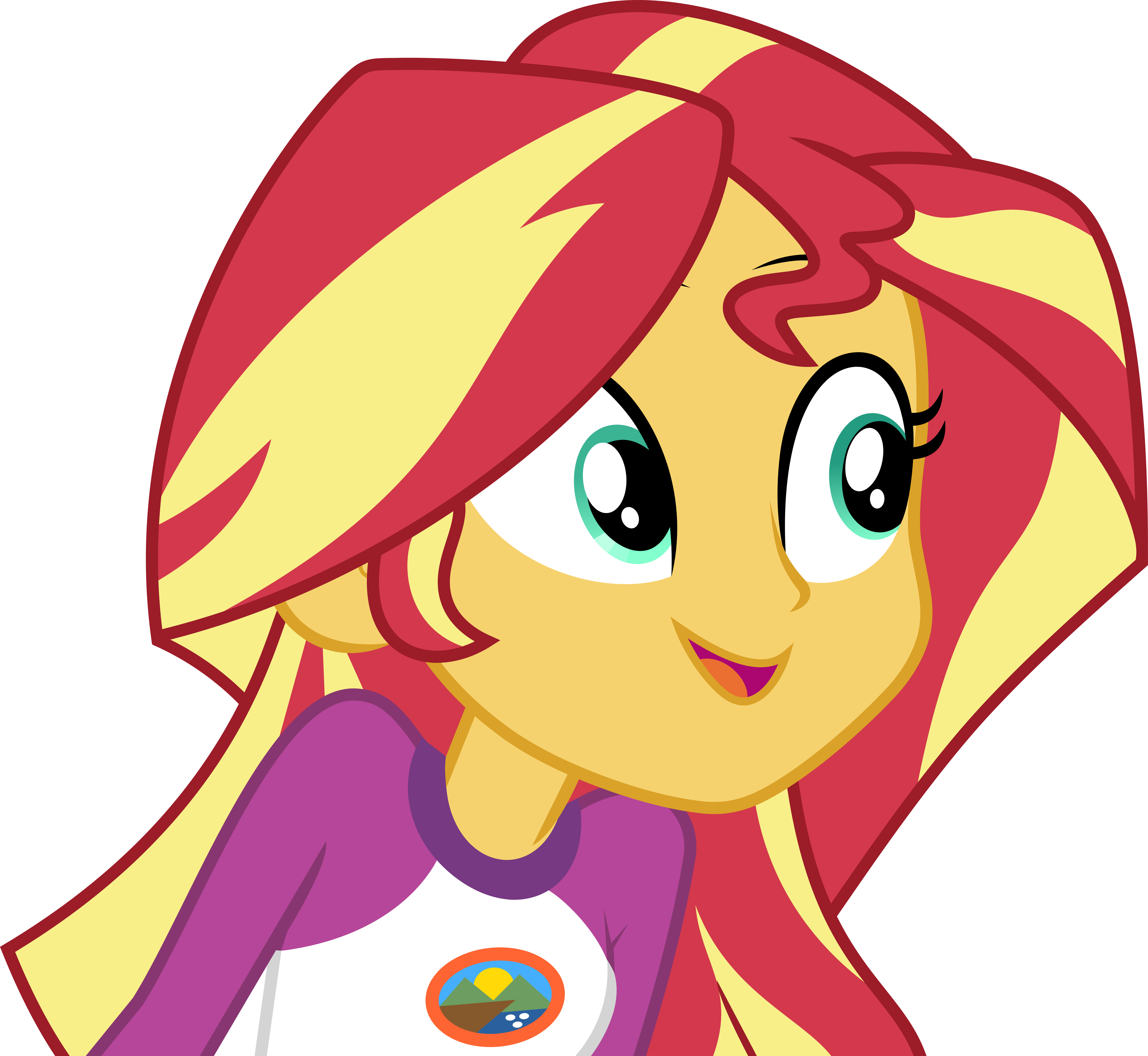Mlp Eqg 4 Sunset Shimmer Vector By Luckreza8 - Sunset Shimmer Screencap (7000x6438)