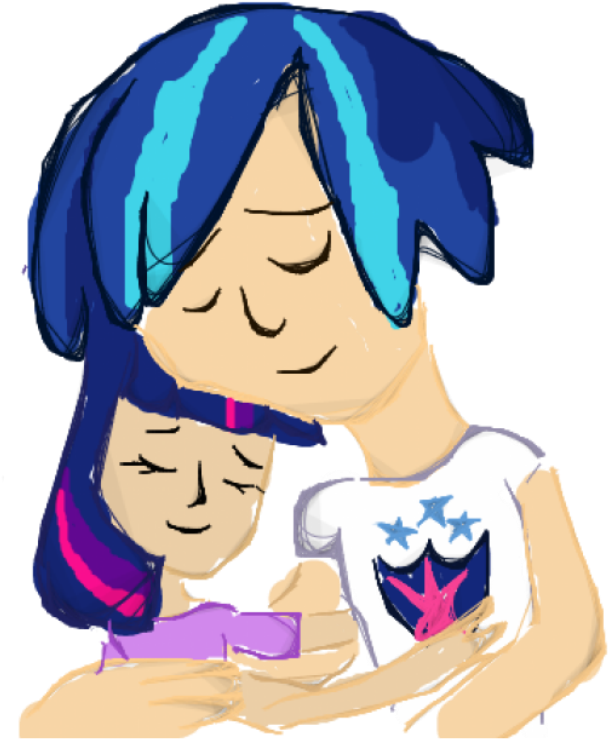 Twilight And Shining Armor Hug - Comics (684x747)
